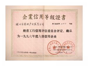 連續(xù)兩年獲評省工行A級、AAA級信用企業(yè)