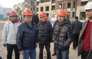 湖州市質(zhì)監(jiān)站、公共事業(yè)中心相關領導帶班參觀達昌府標桿工地